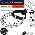 DEYACE Dog Training Collar with Quick-Release Buckle, Adjustable Stainless Steel Collar for Small Medium Large Dogs (Black, M/L Neck Girth 14.5"-18.6")
