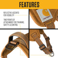 Carhartt Nylon Duck No Pull Dog Harness Carhartt Brown L