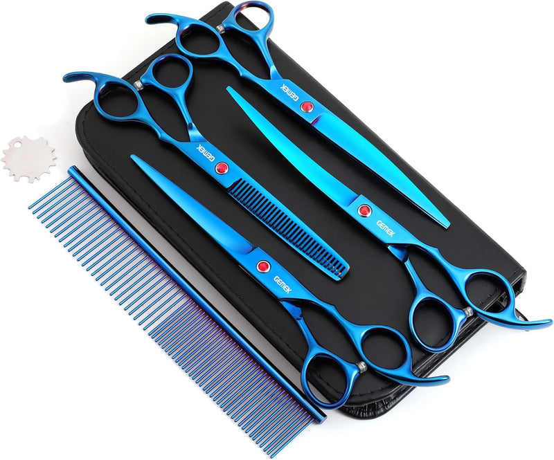 7.0in Titanium Dog Grooming Scissors Set