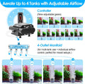AQQA 10W Aquarium Air Pump with Controller, 10W/237GPH