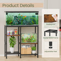 Snughome 30 Gallon Aquarium Stand, Fish Tank Stand with Shelf for Storage, 3 Tier Heavy Metal Frame Fish Tank Stand, 30 