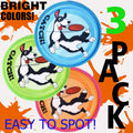 XIGOU Dog Flying Disc, 3 Pack Dogs Flyer Toys, Lightweight Flying Disc Dog Fetch Toy for Small, Large Dogs & Puppies - F