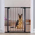 Mumeasy 36" High Extra Tall Dog Gate, 29.6"-40.5" Wide Pressure Mounted Tall Baby Gate for Dog, Auto Close Pet Gate with Door for Stairs,Doorways,House,Black