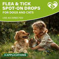 Beloved Pets Flea & Tick Spot-On Drops for Dogs and Cats - Topical Drops, 3 Supply Pack