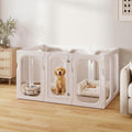 26" H Clear Acrylic Indoor Dog Playpen for Puppies, 10-Panel