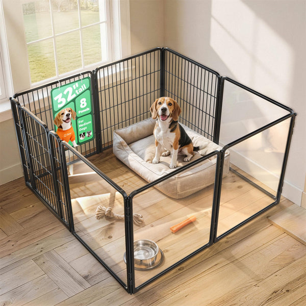 FXW AuraSpace Pro Acrylic & Wire Mesh Indoor Dog Playpen, 32