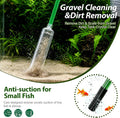 UPETTOOLS Aquarium Gravel Cleaner, 3-in-1 Tank Vacuum Siphon Water Changer