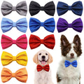 PET SHOW Large Dogs Collar Attachment Bow Ties Embellishment Girls Boys Medium Dog Puppies Cats Collar Charms Accessories Bulk Slides Bowties for Birthday Wedding Parties