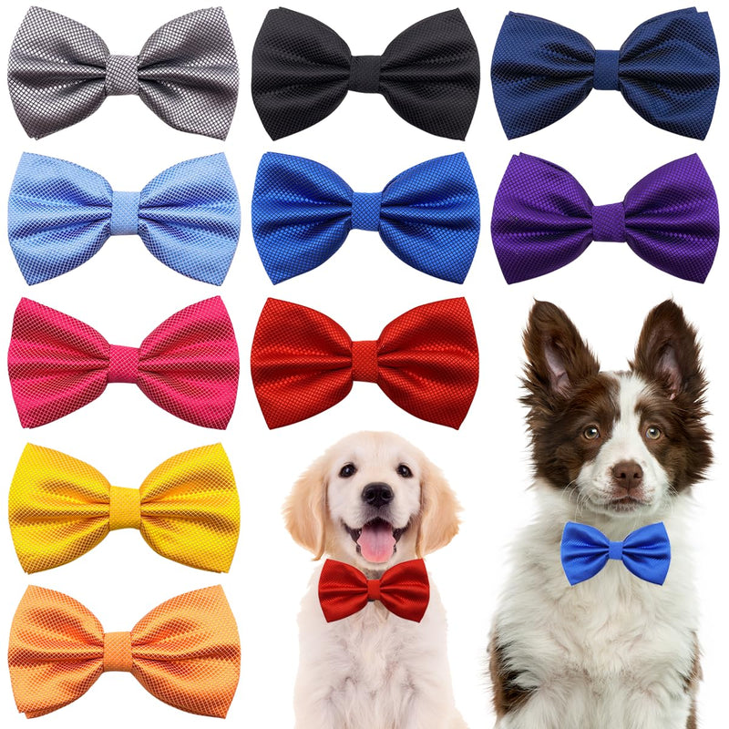 PET SHOW Large Dogs Collar Attachment Bow Ties Embellishment Girls Boys Medium Dog Puppies Cats Collar Charms Accessories Bulk Slides Bowties for Birthday Wedding Parties