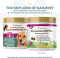 NaturVet – Glucosamine DS Plus - Level 2 Moderate Care – Supports Healthy Hip & Joint Function – Enhanced with Glucosamine, MSM & Chondroitin – for Dogs & Cats–120 Soft Chews