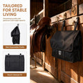 Double Layer Horse Stall Storage Bag,600D Oxford Splash-Proof Barn Organizer for Grooming Brushes Towels