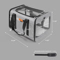 YUNIQUE Soft-Sided Cat & Dog Carrier for Pets Up to 15 Lbs, Airline Approved Collapsible Travel Puppy Carrier with Lightweight Fabric Design (Grey)