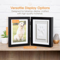 Pearhead Pet Paw Print Photo Frame With Clay Imprint Kit - Wooden Pet Paw Print Frame, DIY Memorial Keepsake for Cats and Dogs, No Mess Clay for Perfect Pawprints, Ideal Home Decor and Gift, Black