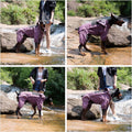 LOVELONGLONG Waterproof Dog Raincoat with Removable Hood – Outdoor Full Body Dog Jacket, Windproof Snowproof Shell Suit 