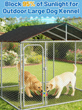 MEWTOGO 95% High Density Dog Kennel Shade Cover - 10x10ft Mesh Shade Cloth