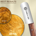 Professional Stripping Knife, Right handed, 3 inch blade (Stainless Steel) (Coarse, Rosewood)