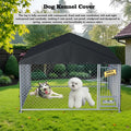 Locywx Dog Kennel Cover,Provides Shade All Day Long While Allowing air to Circulate Freely,Made of 600D Waterproof Oxford Cloth, Providing Comprehensive top Coverage for Your Kennel（10'x 10'x 7 '）