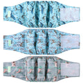 wegreeco Washable Male Dog Belly Band (Stylish Pattern) - Pack of 3 - Dog Diapers Male - Washable Male Dog Belly Wrap (Dolphins, X-Small)