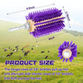 Willinglong 2 Pcs 4 Inches Livestock Mini Drill Scratch Brush Purple Brush Grooming Kit Suitable for Cattle, Cows, Horse