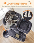 Feandrea Cat Tree, 81.1-Inch Large Cat Tower, Multi-Level Condo