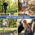 Spark Paws Hands Free Dog Leash - Bungee Waist Belt for Running & Walking