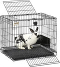 MidWest Homes for Pets Small Wabbitat Rabbit Cage, Grid Mesh Floor, Removable Tray, Top & Front Door Access, Rust Resist