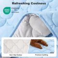 ZOMISIA Dog Cooling Mat for Extra Large Dogs, Q-Max>0.5 Thin Breathable Crate Pad for Pet, Portable Washable Kennel Pad for Summer Outdoor, 41x27, Blue