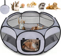 Soft Breathable Small Animal Playpen with Zipper Cover - Portable Rabbit/Bunny Pen & Chick Brooder Box, Lightweight Encl