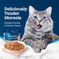 Blue Buffalo Tastefuls Wet Food for Adult Cats, Made with Natural Ingredients, Chicken Entrée, Tender Morsels in Gravy, 