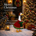 Christmas Porch Goose Outfit Set for 23" Lawn Goose with Santa Cape