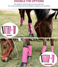 Pony/Donkey Fly Boots Set of 4, Breathable Mesh Protectores para Caballos, Indoor & Outdoor UV Protective Leg Boots for 