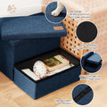 Love's cabin Dog Stairs for High Bed, Foldable Pet Stairs for Small Medium or Large Dogs Puppy with Storage for Bed or C