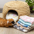 CUSOZWO Guinea Pig Bedding Mat 6 Pack, Soft Fleece Small Pet Blankets