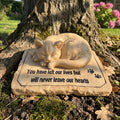 Cat Memorial Stones Grave Markers with A Sleeping Cat Statue on The Top - Cat Garden Stones Grave Stones Cemetery Marker