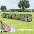 ITENT Cat Play Tunnel-for Indoor and Outdoor, Cat Play House, Cat Enclosures Easy to Connect with Two Zipper Doors,Product Size 59'' x 18'',2pcs /Set,Black,2 Packs