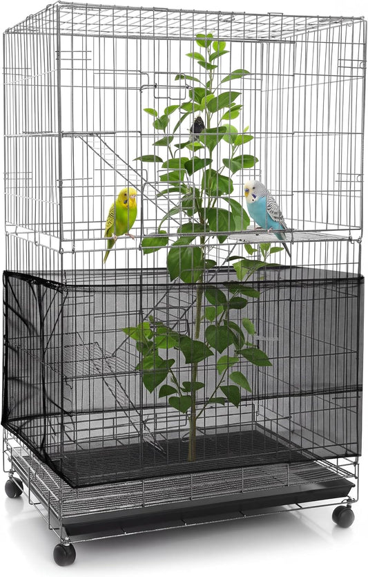 Shappy Bird Cage Net Cover Seed Catcher