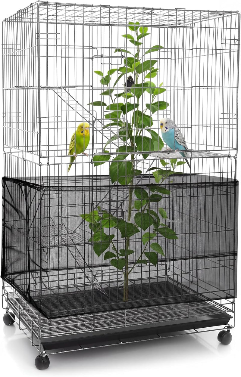 Shappy Bird Cage Net Cover Seed Catcher