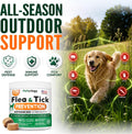 Flea and Tick Prevention for Dogs Pills - 170 Soft Chewables - Oral Defense