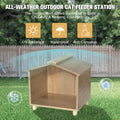 BALAPET Outdoor Cat Feeder & Shelter - Waterproof Cat House for Outdoor Feeding Station, Perfect for Feral Cats, Birds, Rabbits, Cats & Dogs