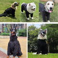 Dog Raincoat for Medium Large Dogs,rain Jacket Coat, Full Leg Coverage Waterproof Rain Suit with Detachable Hood & Tail, Reflective Strips, Snag-Free Top Zipper (Black for Boy, X-Large)