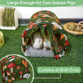 Unicorn Catcher Washable Guinea Pig Tunnel with Curtains for Small Animals