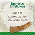 Nylabone Healthy Edibles Wild Dog Treats, Venison Flavor, Large, 10 Count