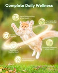PAWAURA Cat Multivitamin Treats with Taurine – 500 Crunchy & Creamy Cat Vitamin Chews for Immune, Joint, Digestion, Skin & Coat Support – Daily Healthy Supplement for Cats of All Ages