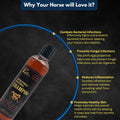 E3 Antifungal Ketoconazole and Thymol Skincare Shampoo for Horses and Dogs - Relieves Itching, Irritation, and Skin Infe