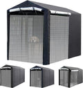 Outdoor Dog Kennel Cover 8’D x 4’W x 6’H, Heavy Duty Weather Cover Only