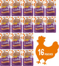 Purina Friskies Pureed Cat Food Topper, Lil’ Shakes With Enticing Chicken Lickable Cat Treats - (Pack of 16) 1.55 oz. Pouches