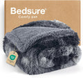 Bedsure Dog Blankets for Large Dogs, Fluffy Waterproof Dog Blanket for Couch Protector and Bed Washable, Fuzzy Faux Fur Pet Throw Blankets for Calming, Dog Accessories, XL, 50×60 inch, Tie-dye Grey