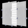 2 Pack Fish Tank Divider, Plastic Grid Cuttable Grid Plate Fish Separator with 12 Suction Cups DIY Designed Clear Easy t