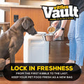 Vittles Vault Airtight Pet Food Storage Container + Scoop, Fits Up to 50lbs