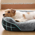 Bedsure Washable Dog Bed Small Medium Size Dog Rectangle Pet Bed,25x21x7in